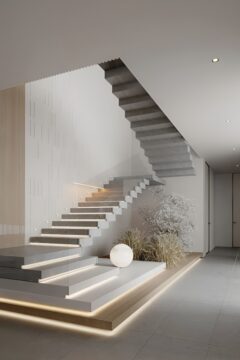 Монолитные обшивные лестницы