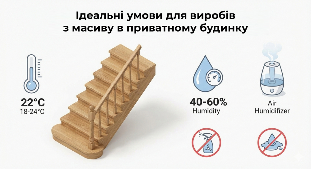 Ідеальні умови для виробів з дерева